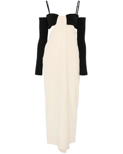 Nanushka Bandeau Gedrapeerde Maxi-Jurk in het White