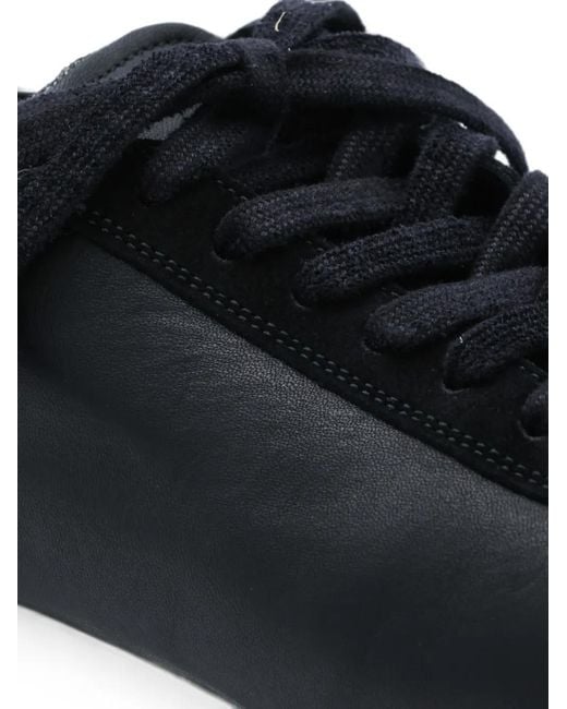 Uma Wang Black Suede-Panelled Lace-Up Sneakers