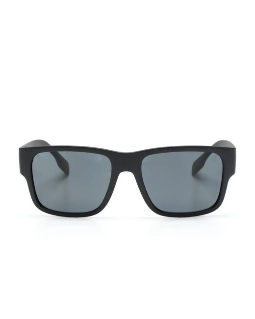 Burberry Gray Logo-Embossed Square-Frame Sunglasses for men