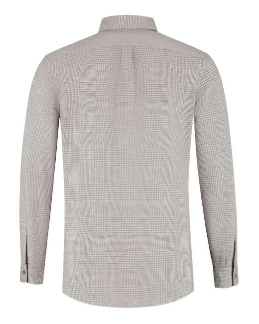 Sease Gray Checked Shirt Jacket for men