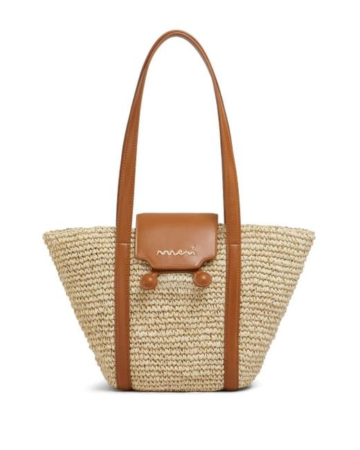 Borsa Tote Trunkaroo di Marni in White