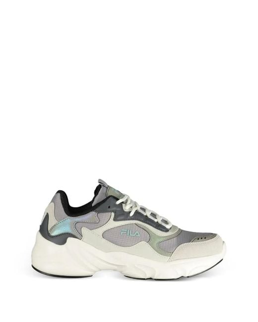 Fila White Collene Cb Panelled Iridescent Sneakers