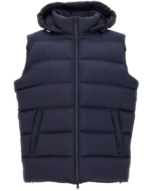 Herno Blue Sleeveless Puffer Jacket for men