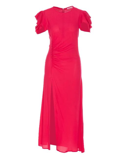 Mar De Margaritas Pink Button-Detail Mini Dress