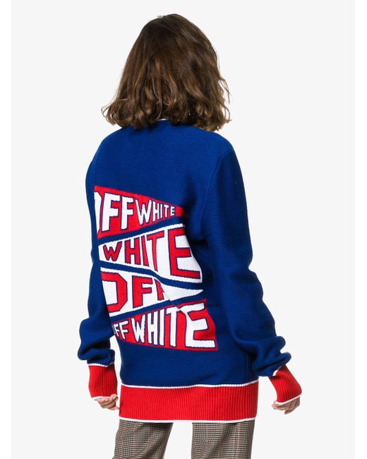 off white flag cardigan