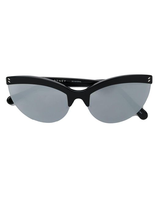 Cat eye sunglasses Stella McCartney en coloris Black