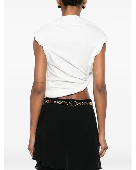 Christopher Esber White Rolled Twisted T-Shirt