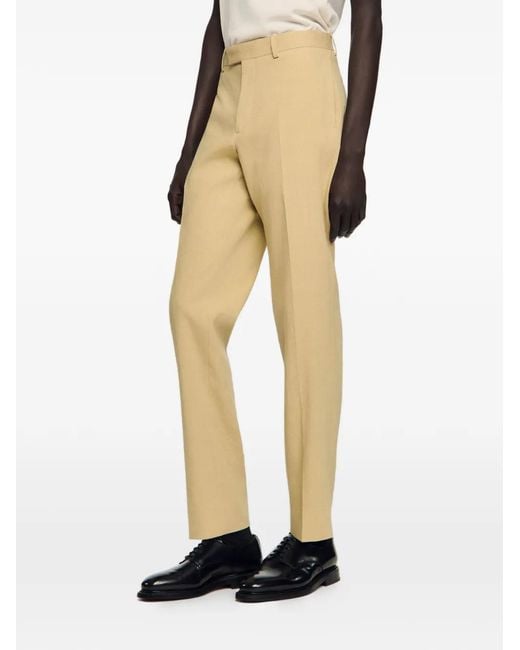 Sandro Natural Wool Suit Trousers for men