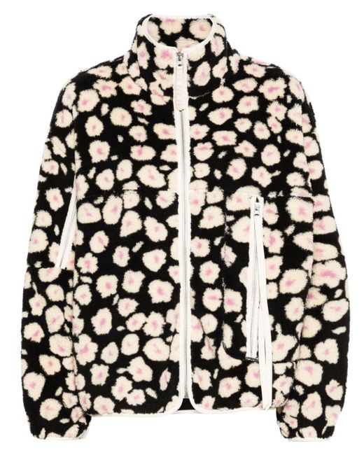 Ugg Black W Marlene Floral-pattern Jacket