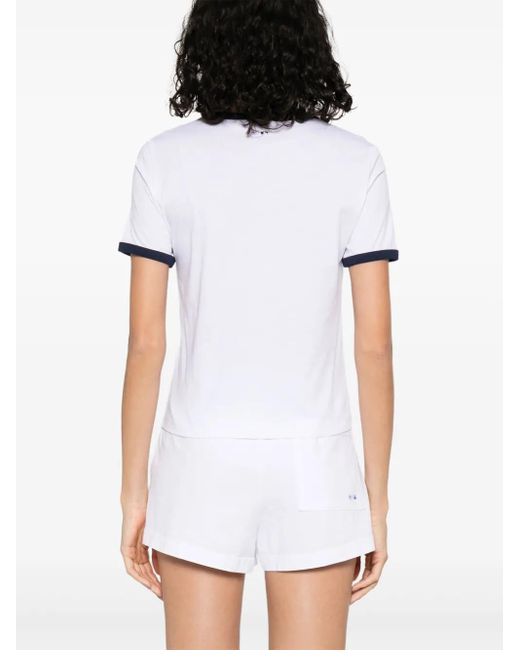 Sporty & Rich White Dodgers Ringer T-Shirt