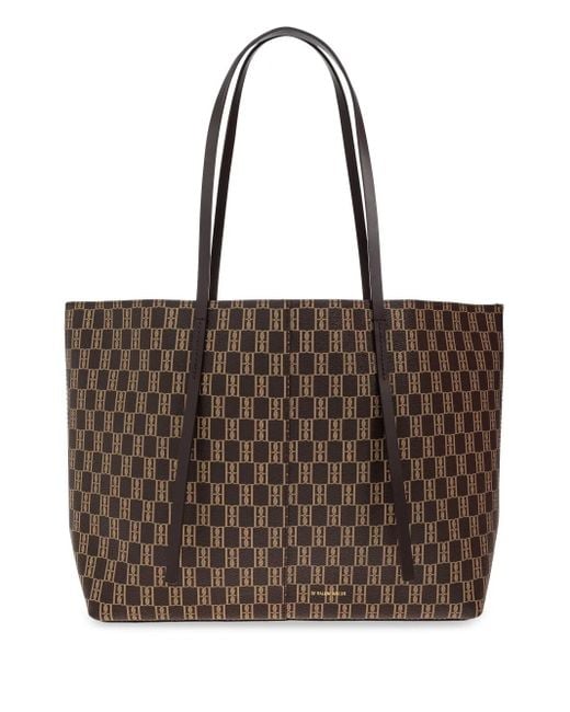 By Malene Birger Brown Abigail Monogram Tote Bag