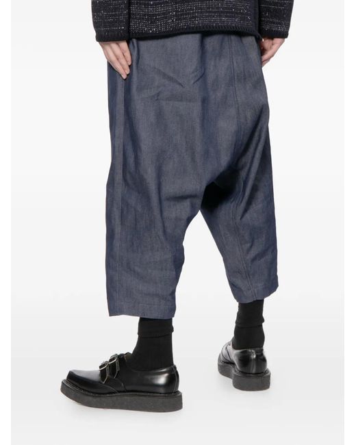 COMME DES GARÇON BLACK Blue Elasticated-Waistband Trousers