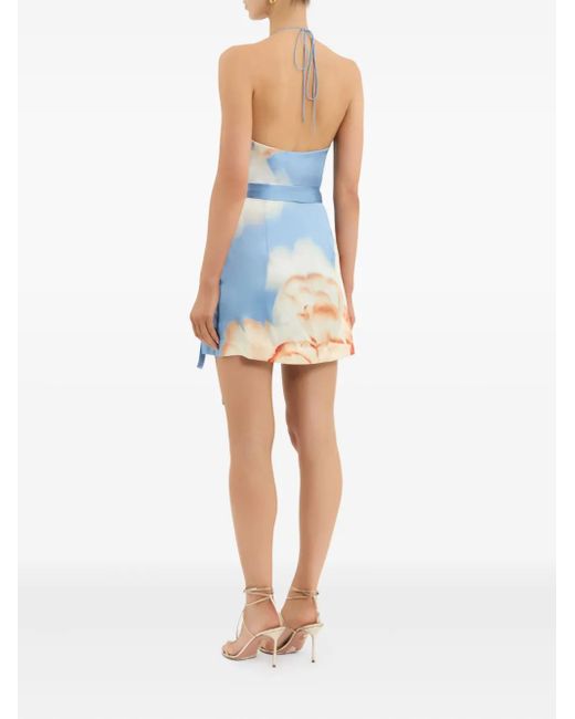 Robe Courte Perez À Fleurs Rebecca Vallance en coloris Blue