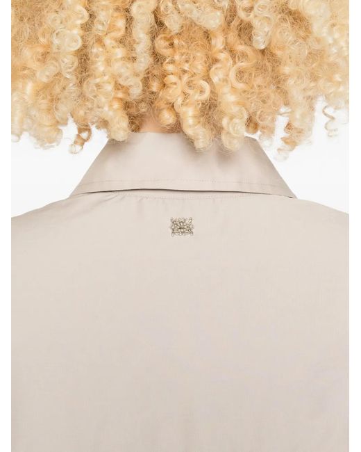 Panicale White Belted Midi Shirt Dress