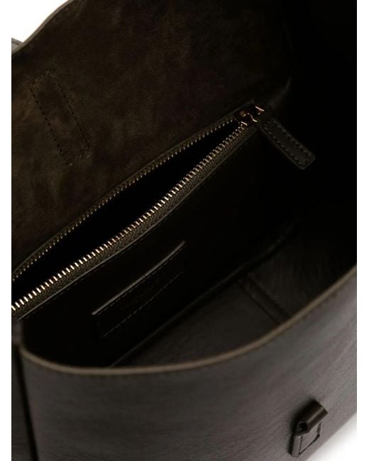 Saint Laurent Black Le 5 À 7 Monogram-Plaque Shoulder Bag