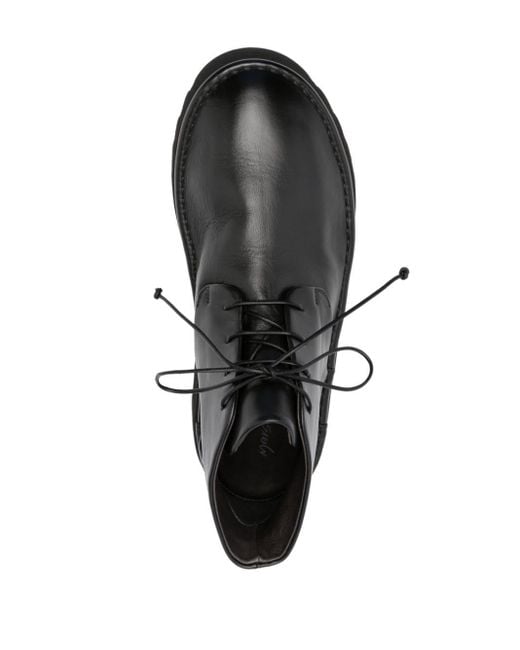 Marsèll Black Lace-up Leather Ankle Boots for men