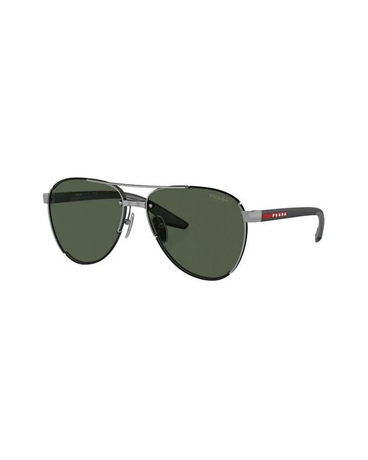 Prada Green Linea Rossa Sunglasses for men