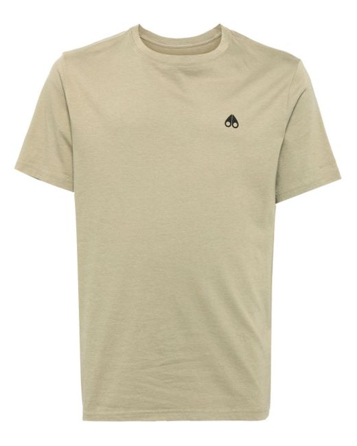 T-shirt en coton à logo imprimé Moose Knuckles pour homme en coloris Natural