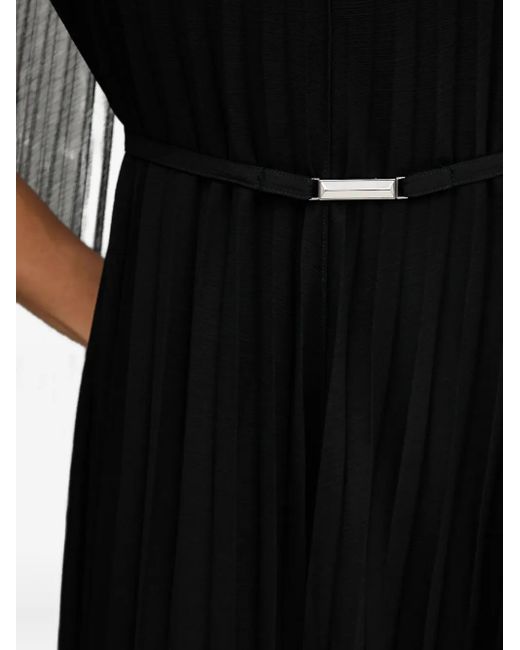 BOSS Pleated Cape Dress in Black | Lyst UK
