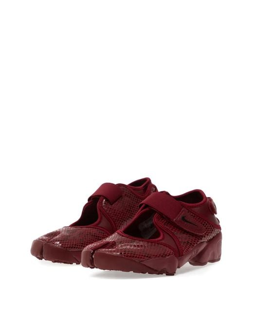 Nike Red Air Rift Embossed Strap Sneakers