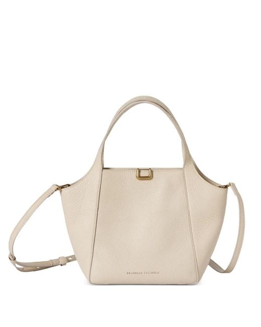 Brunello Cucinelli Natural Sartorial Small Bucket Bag