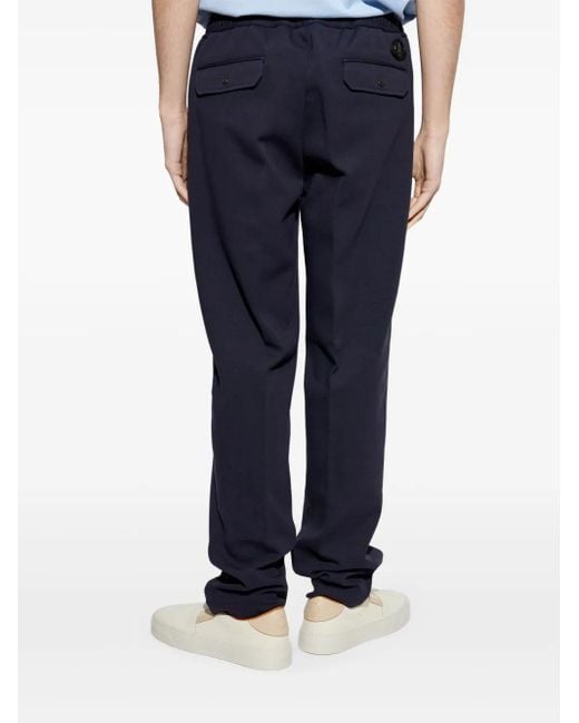 Moncler Blue Drawstring Waist Trousers for men