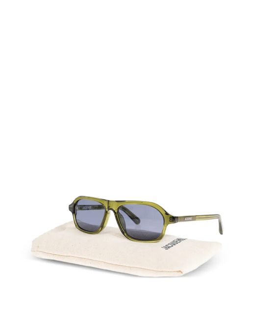 Jacquemus Blue Rectangle-Frame Sunglasses