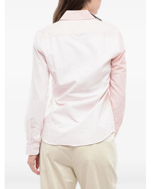 Woolrich Natural Striped Chest-Pocket Cotton Shirt