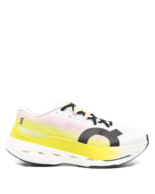 On Shoes Yellow Cloudboom Logo-Print Sneakers for men