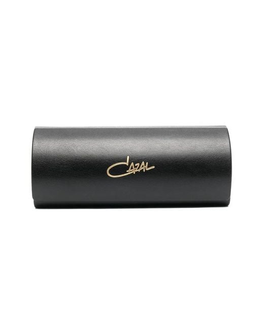 Cazal Metallic Geometric Pilot-Frame Sunglasses