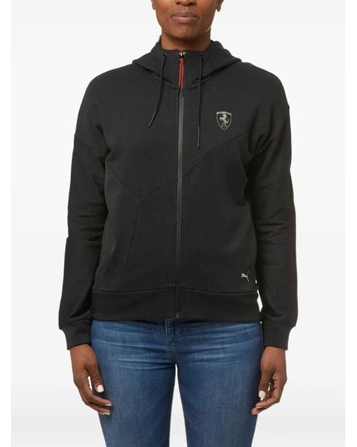 PUMA Black X Ferrari Jersey Zip-Up Hoodie
