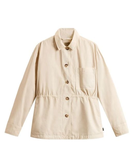 Woolrich Natural Cotton Shirt Jacket