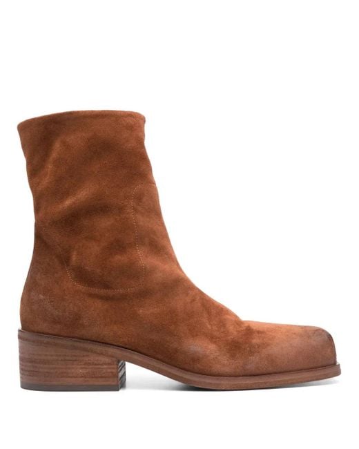 Marsèll Brown Cassello Suede Ankle Boots for men