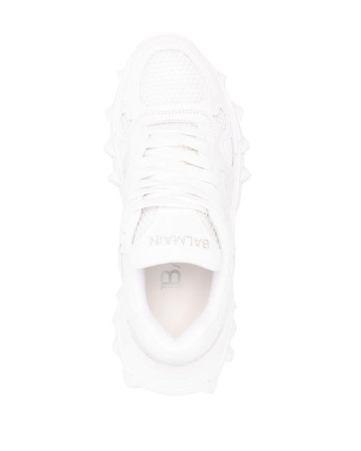 Balmain B-east Sneakers Met Vlakken in het White
