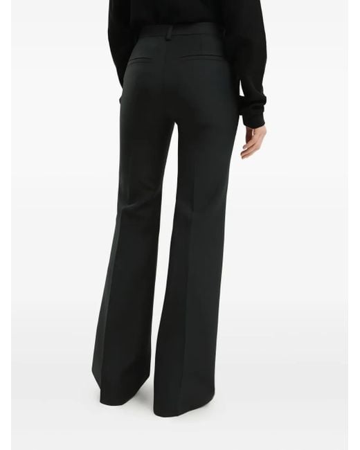 1989 STUDIO Black Cotton Flared Trousers