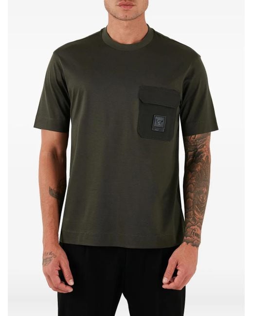 Emporio Armani Black Pocket T-Shirt for men