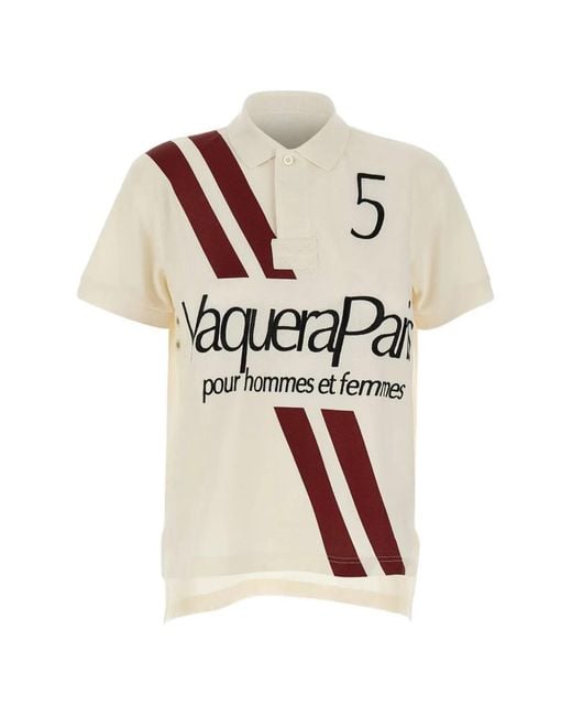 VAQUERA White Logo-Print Embroidered Polo Shirt