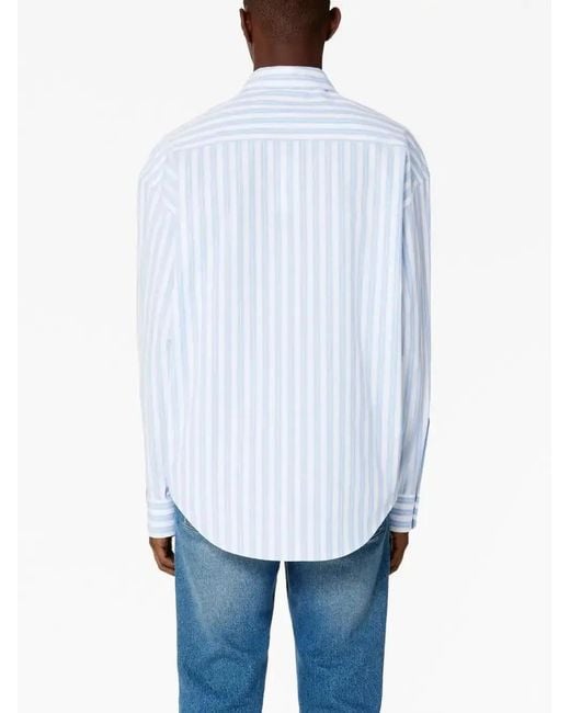 AMI Gestreept Shirt in het Blue