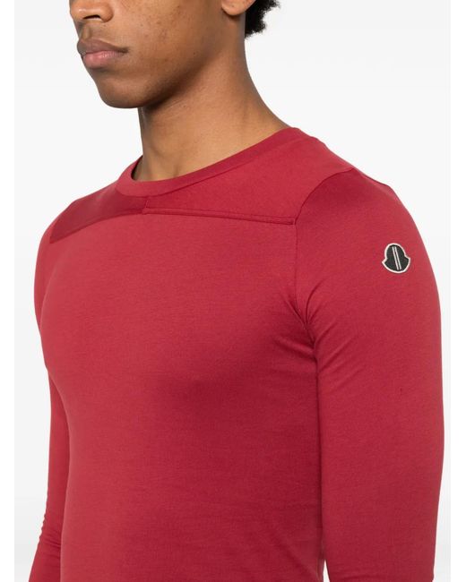 Moncler Red Long-Sleeve T-Shirt