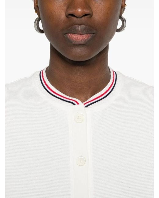 Thom Browne Vest Met Korte Mouwen En Rwb-Streep in het White