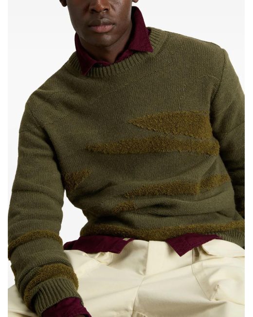Woolrich Green Crew-Neck Sweater for men