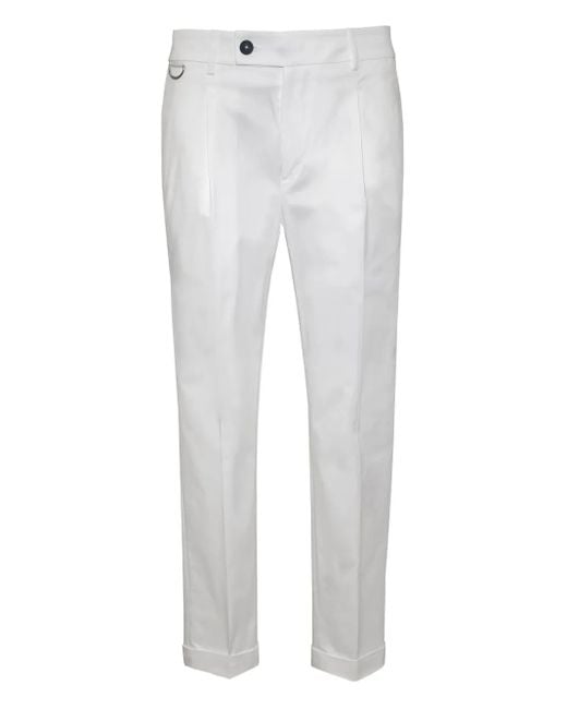 Low Brand White Pleated Trousers for men