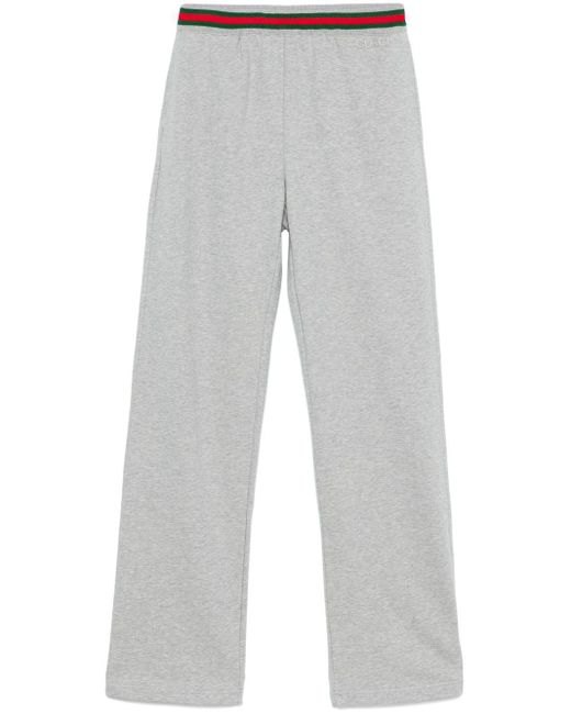 Gucci Web Detail Cotton Sweatpants in Grey Lyst UK