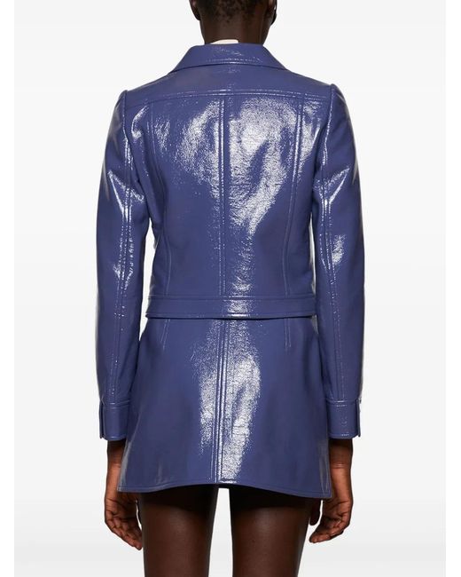 Courreges Blue Reedition Vinyl Jacket