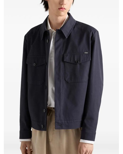 Prada Blue Technical Fabric Jacket for men