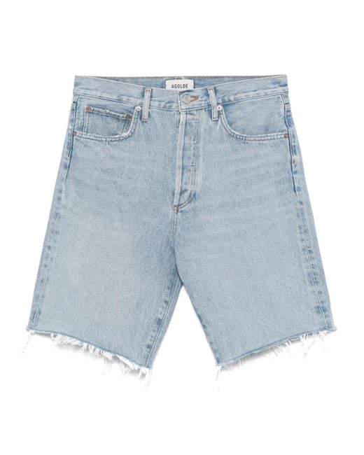 Agolde Blue 90's Shorts