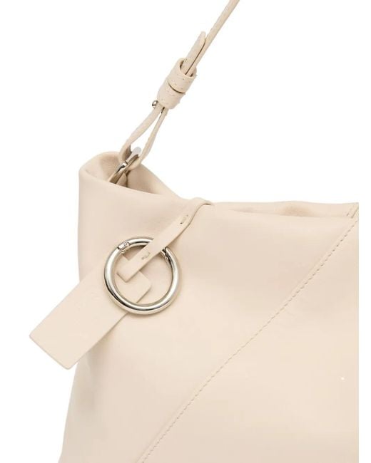 MM6 by Maison Margiela Natural Single-Stitch Logo Clutch Bag