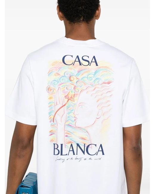 Casablanca White Mushroom Goddess T-Shirt for men