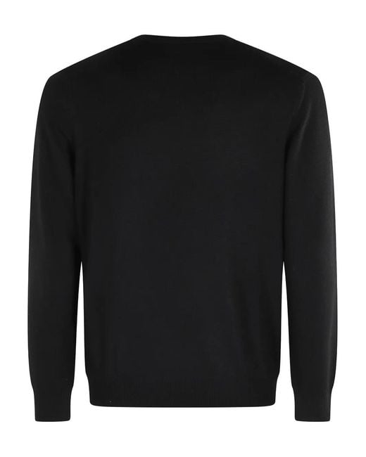 Fay Black Virgin Wool Sweater for men