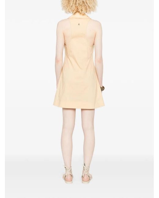 Patrizia Pepe White V-Neck Cotton Mini Dress
